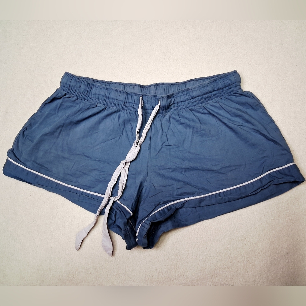 Adore Me Blue Athletic Shorts with White Trim